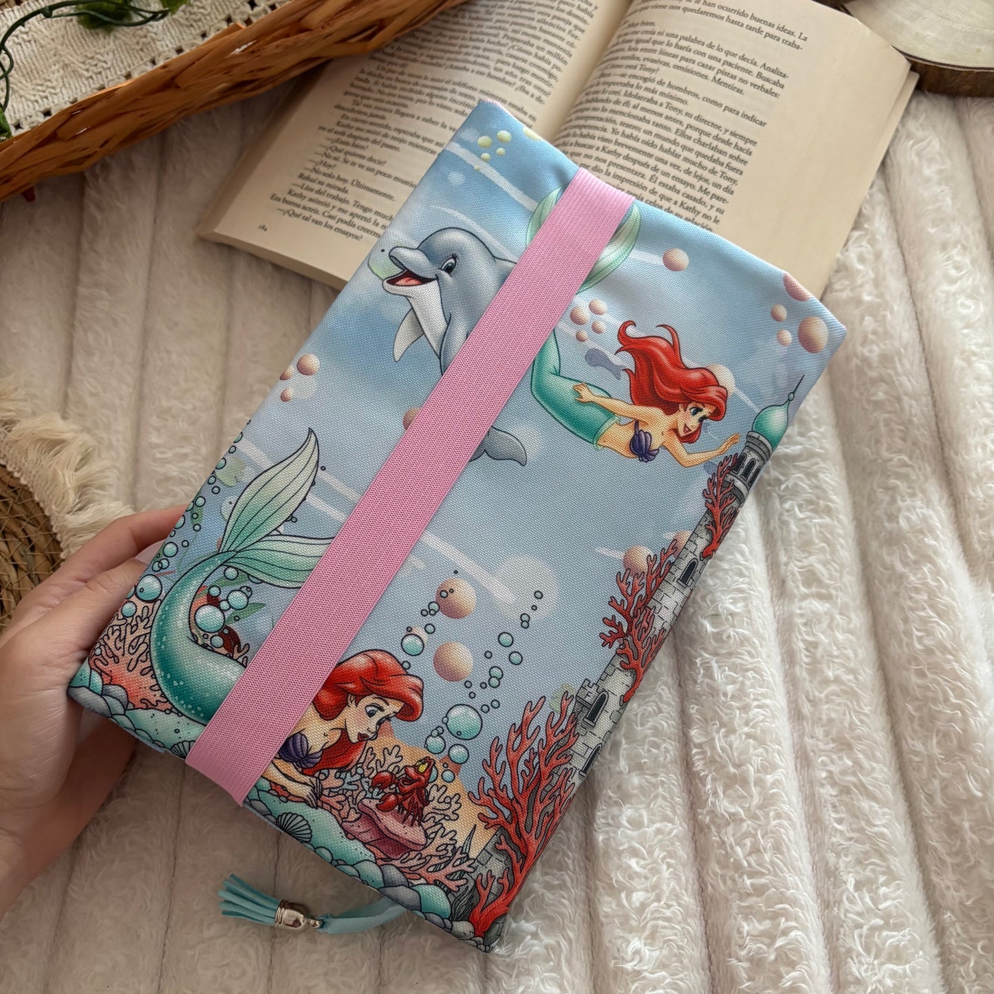 Funda ajustable La sirenita under the sea impermeable