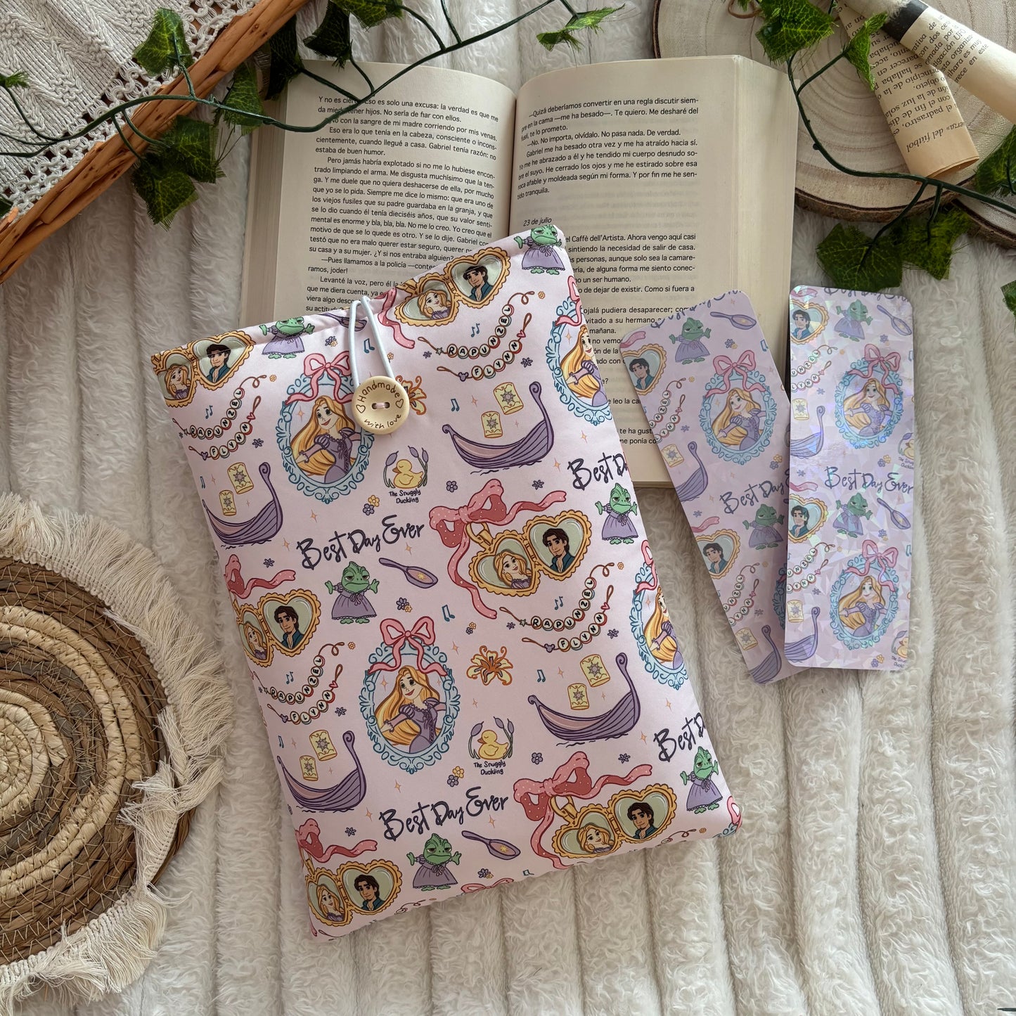 Funda literaria Rapunzel y Finn