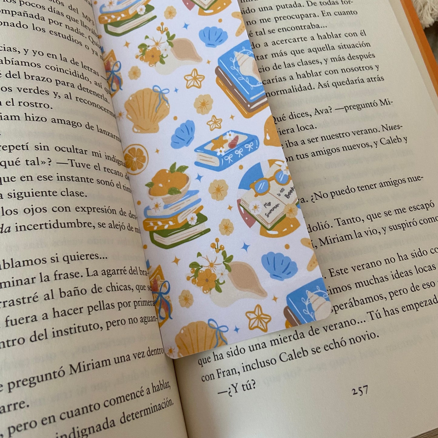 Marcapáginas summer and books
