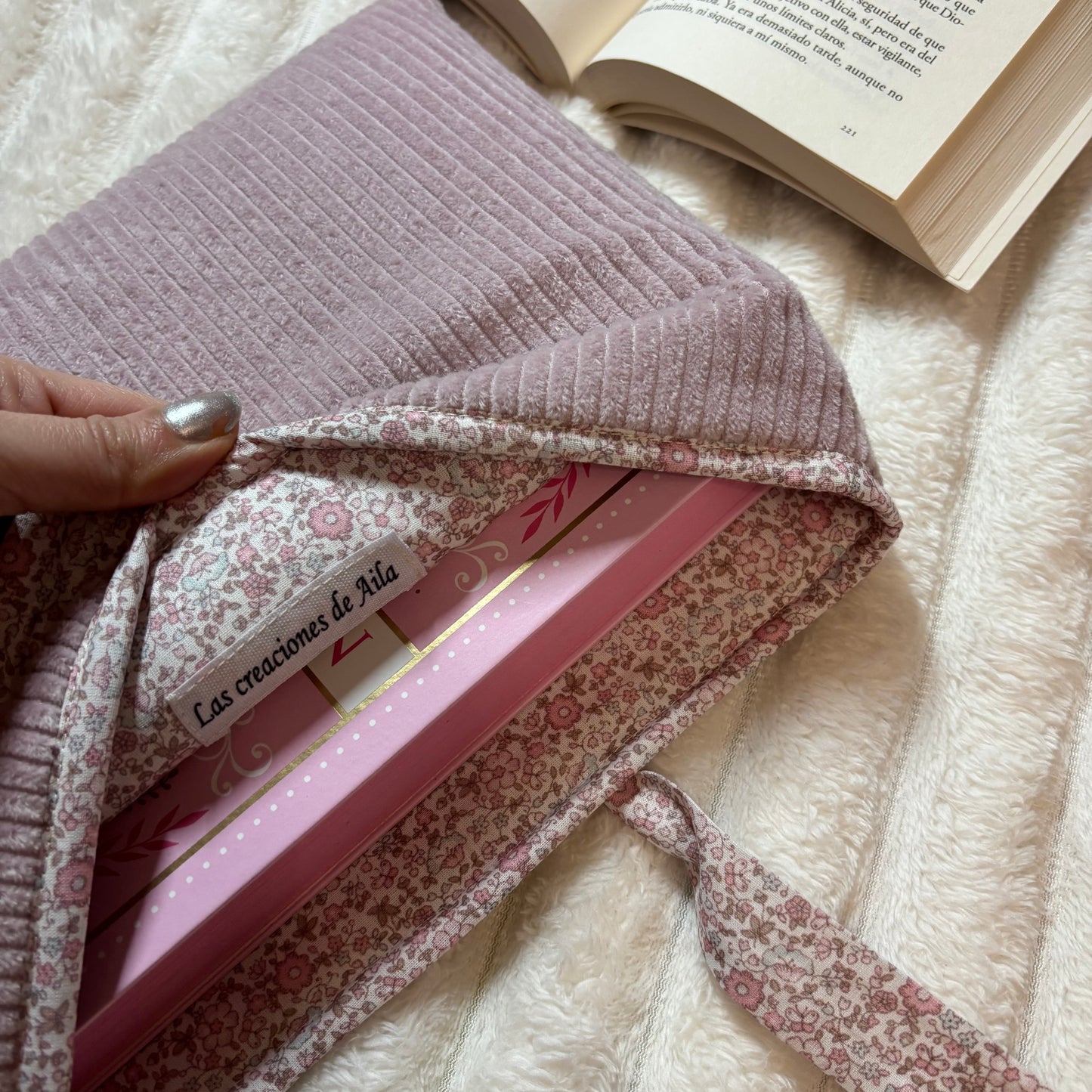 Funda literaria California de pana