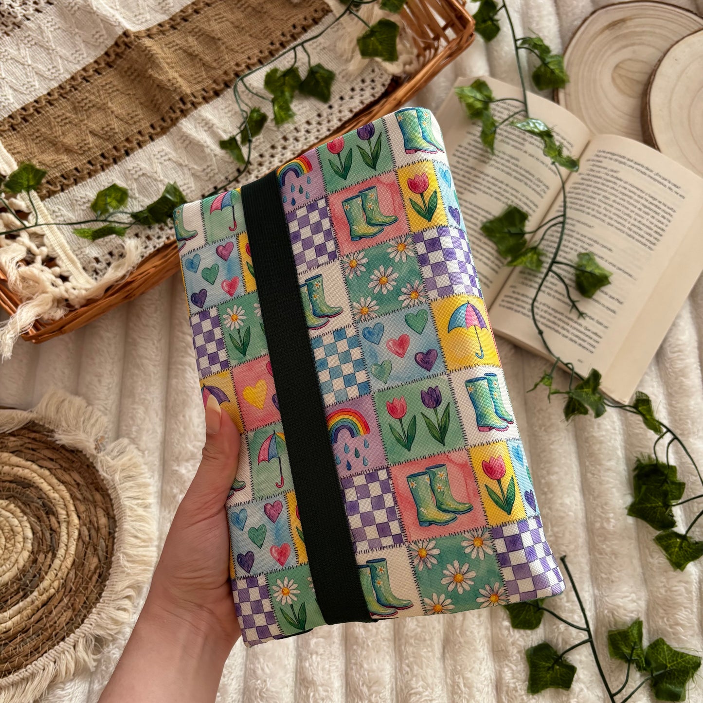 Funda ajustable corazones de Abril impermeable