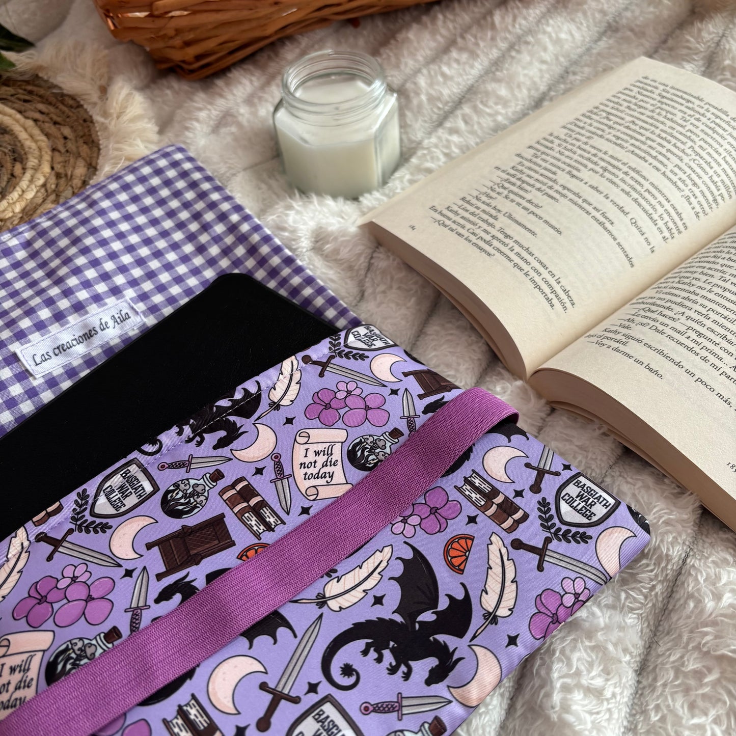 Funda de solapas para ebook Basgiath war college