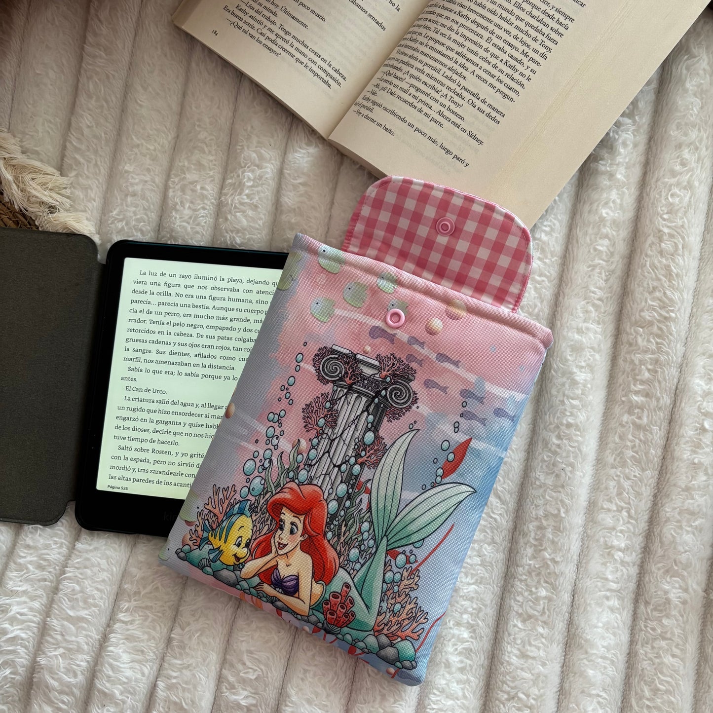 Funda kindle/kobo libra colour La sirenita under the sea impermeable