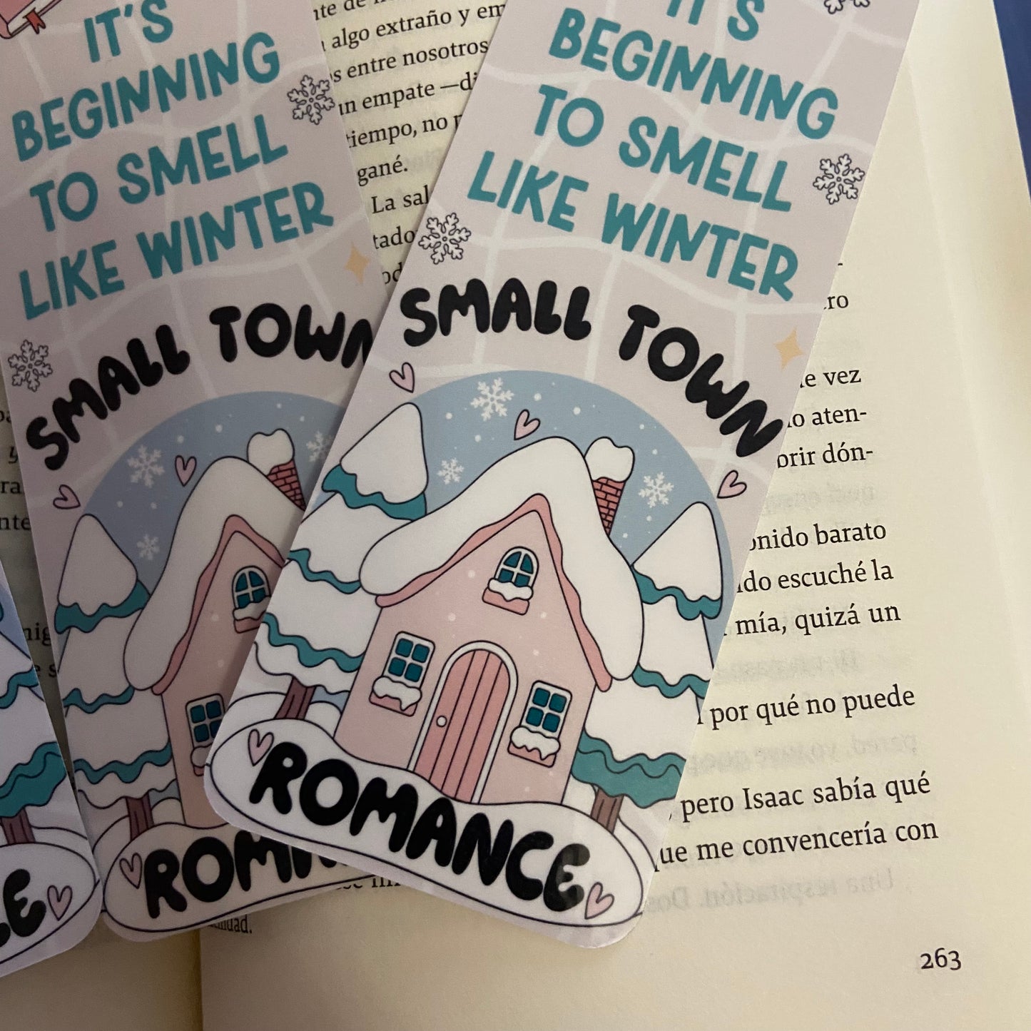 Marcapáginas Winter small town romance