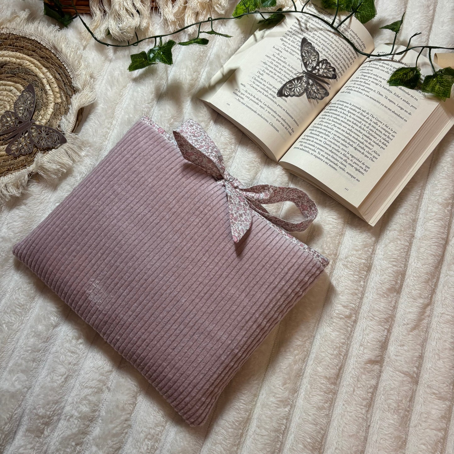 Funda literaria California de pana