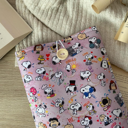 Funda literaria Snoopy love