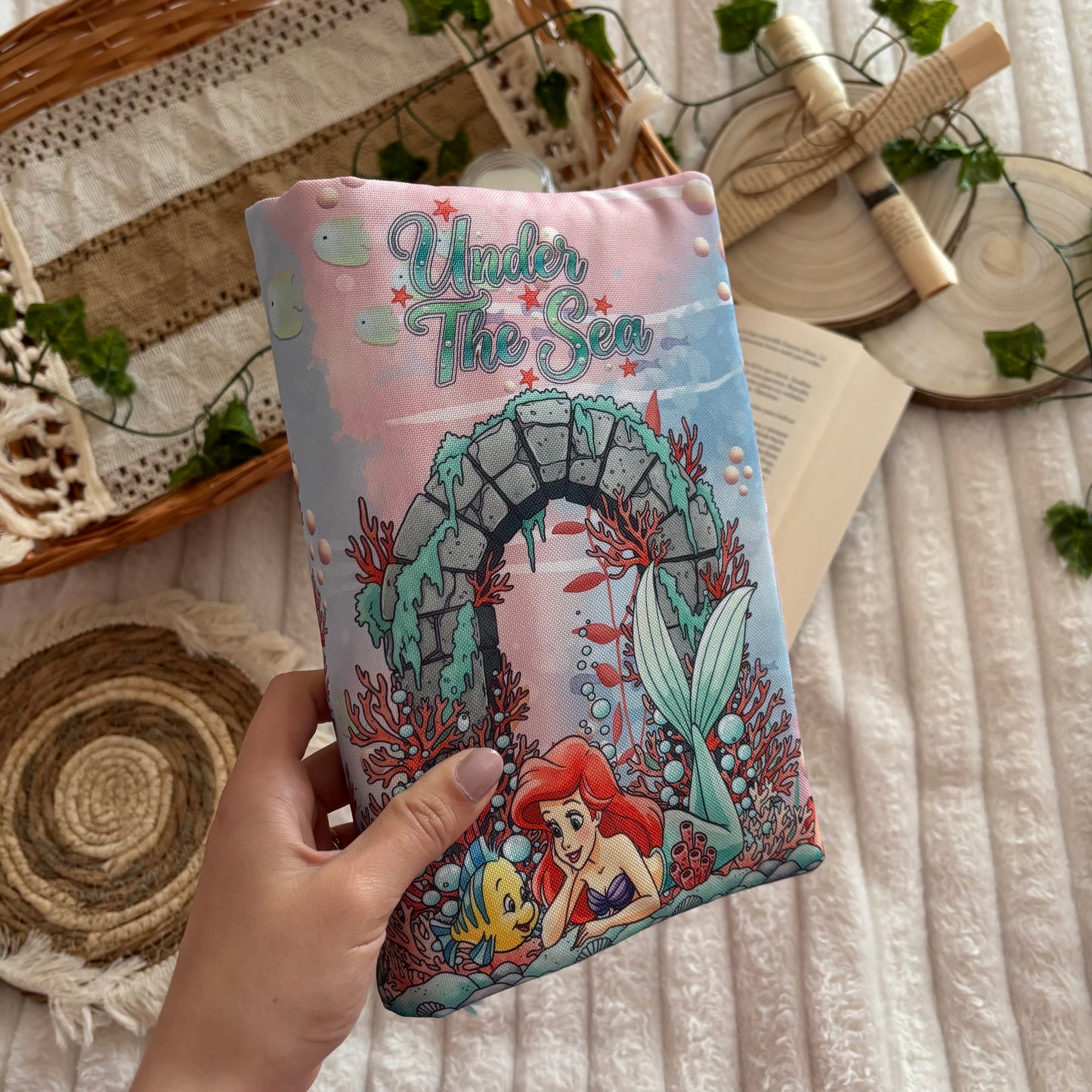 Funda ajustable La sirenita under the sea impermeable