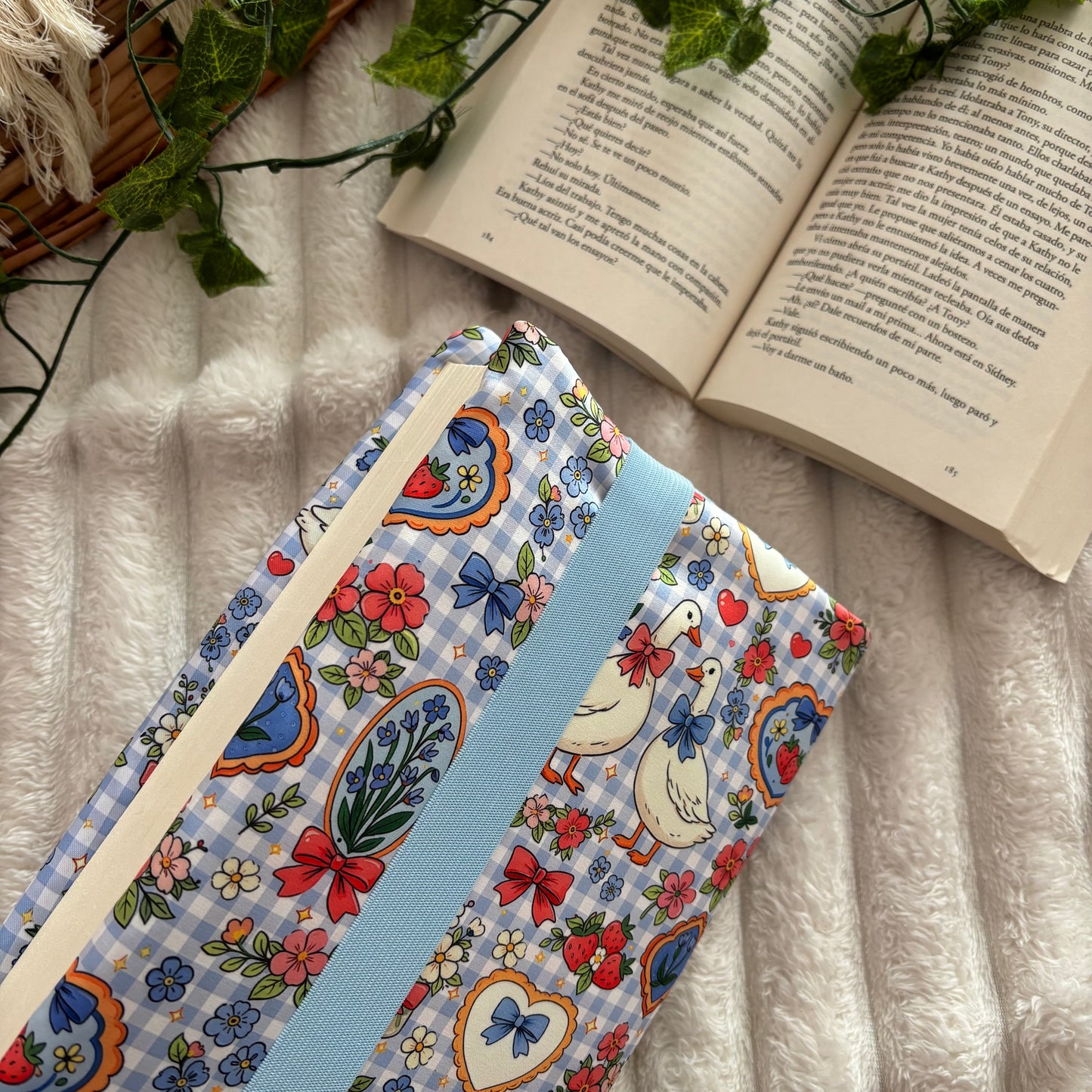 Funda ajustable primavera vichy