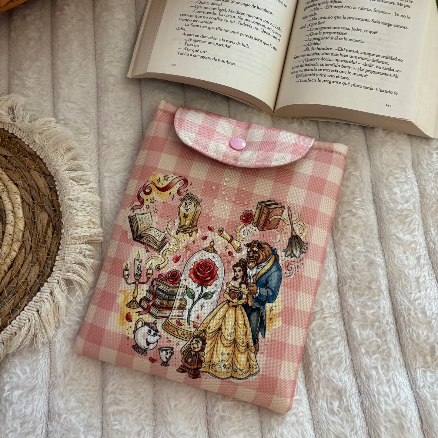 Funda kindle/kobo érase una vez Bella y Bestia impermeable
