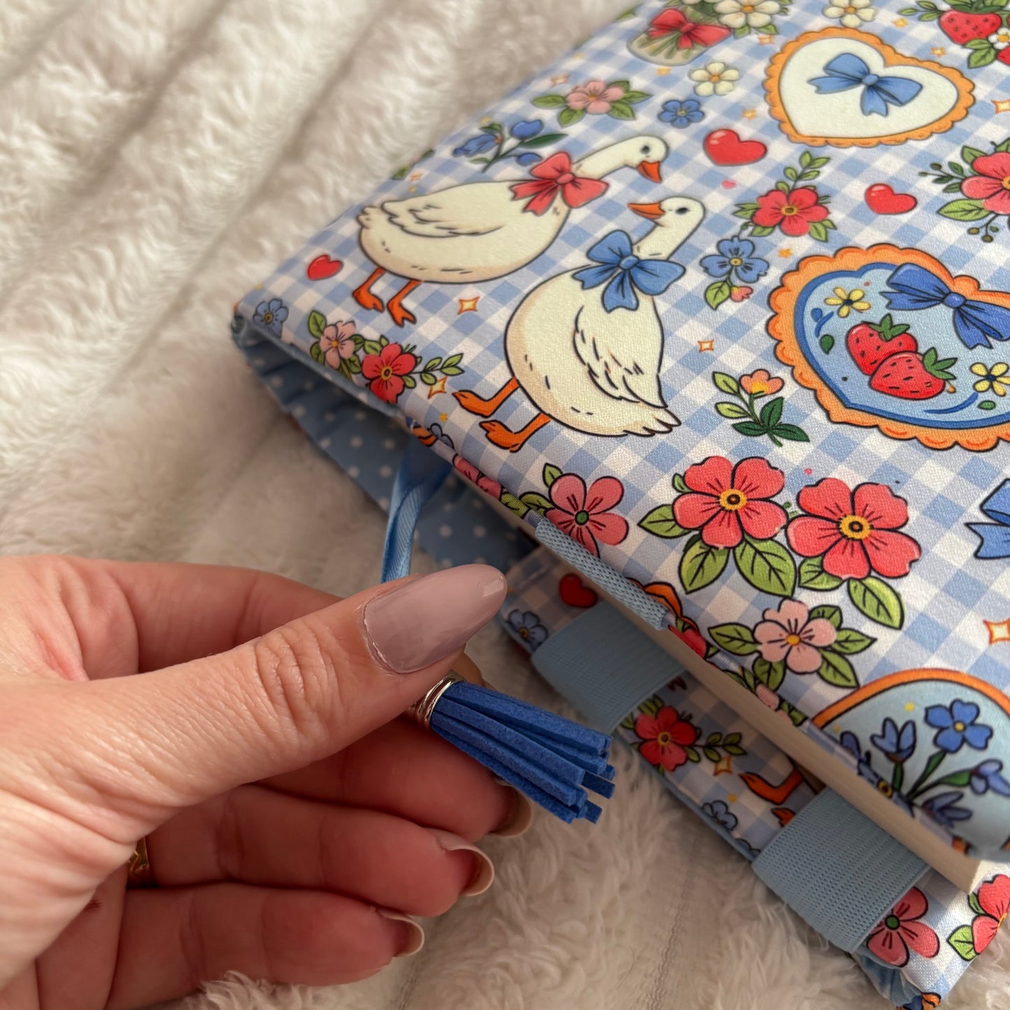 Funda ajustable primavera vichy