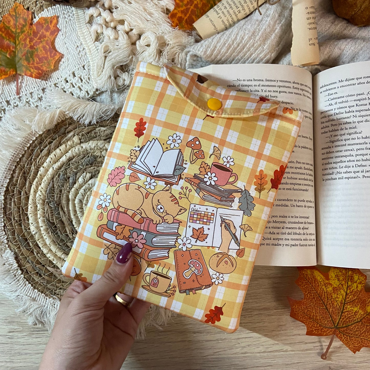 Funda kindle/kobo libra colour cozy cat