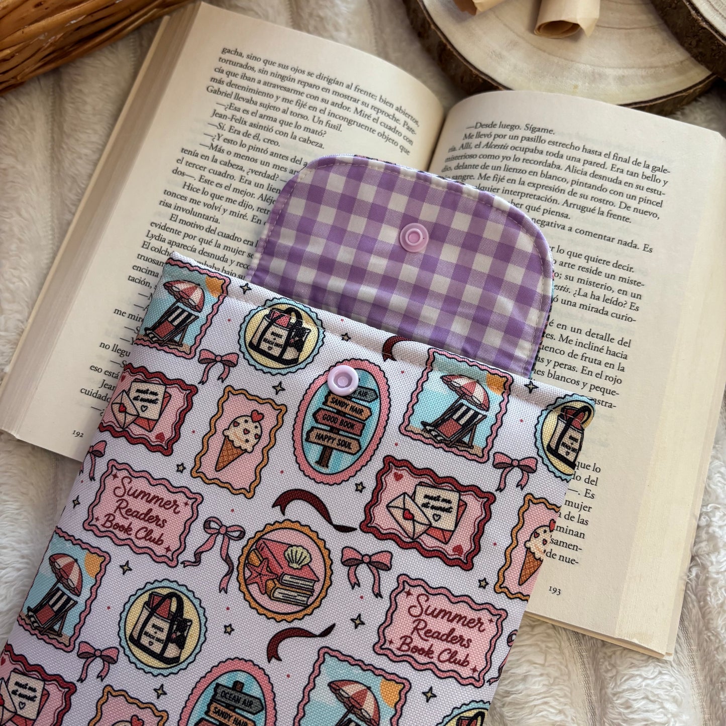 Funda kindle/kobo libra colour summer readers club impermeable