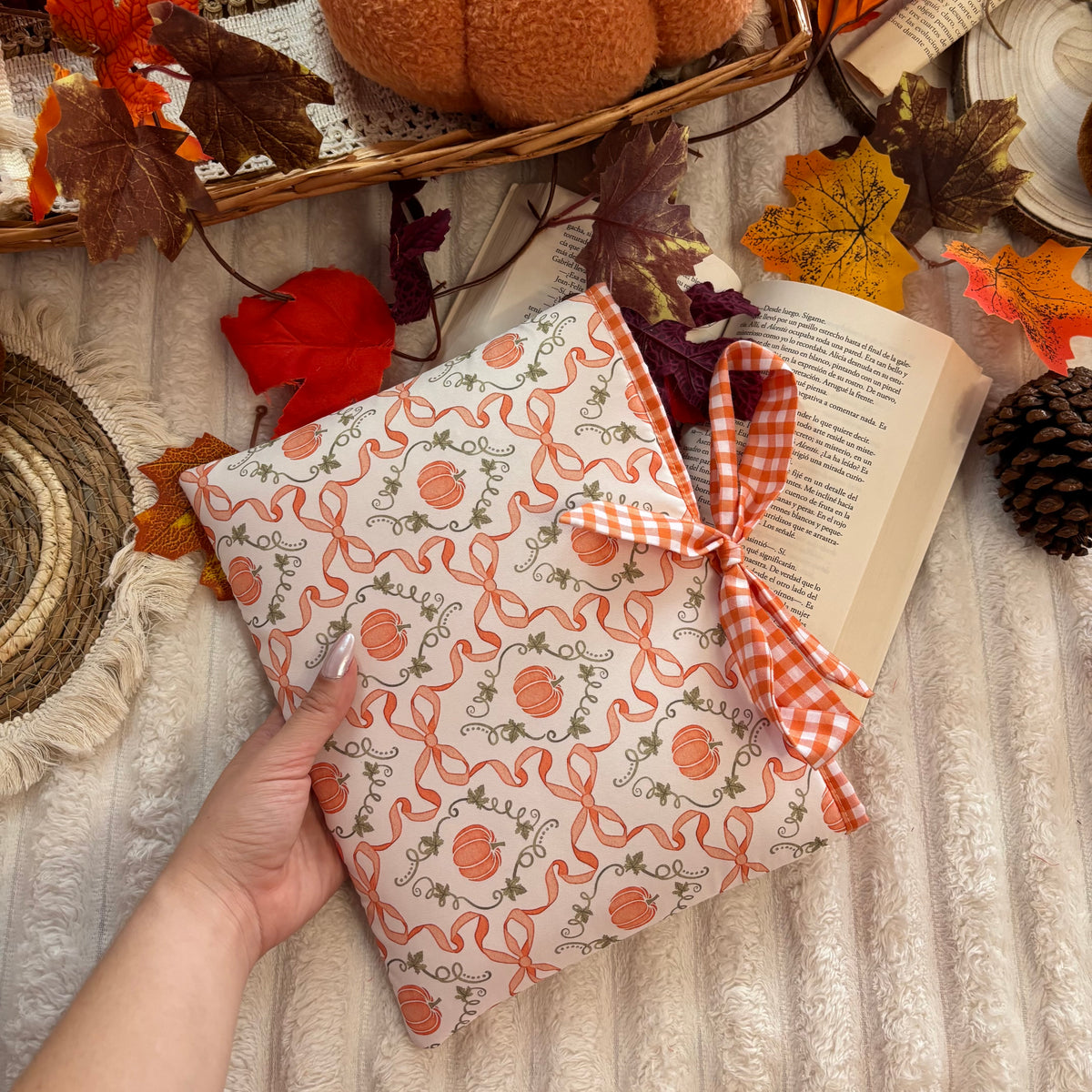 Funda literaria cute pumpkin