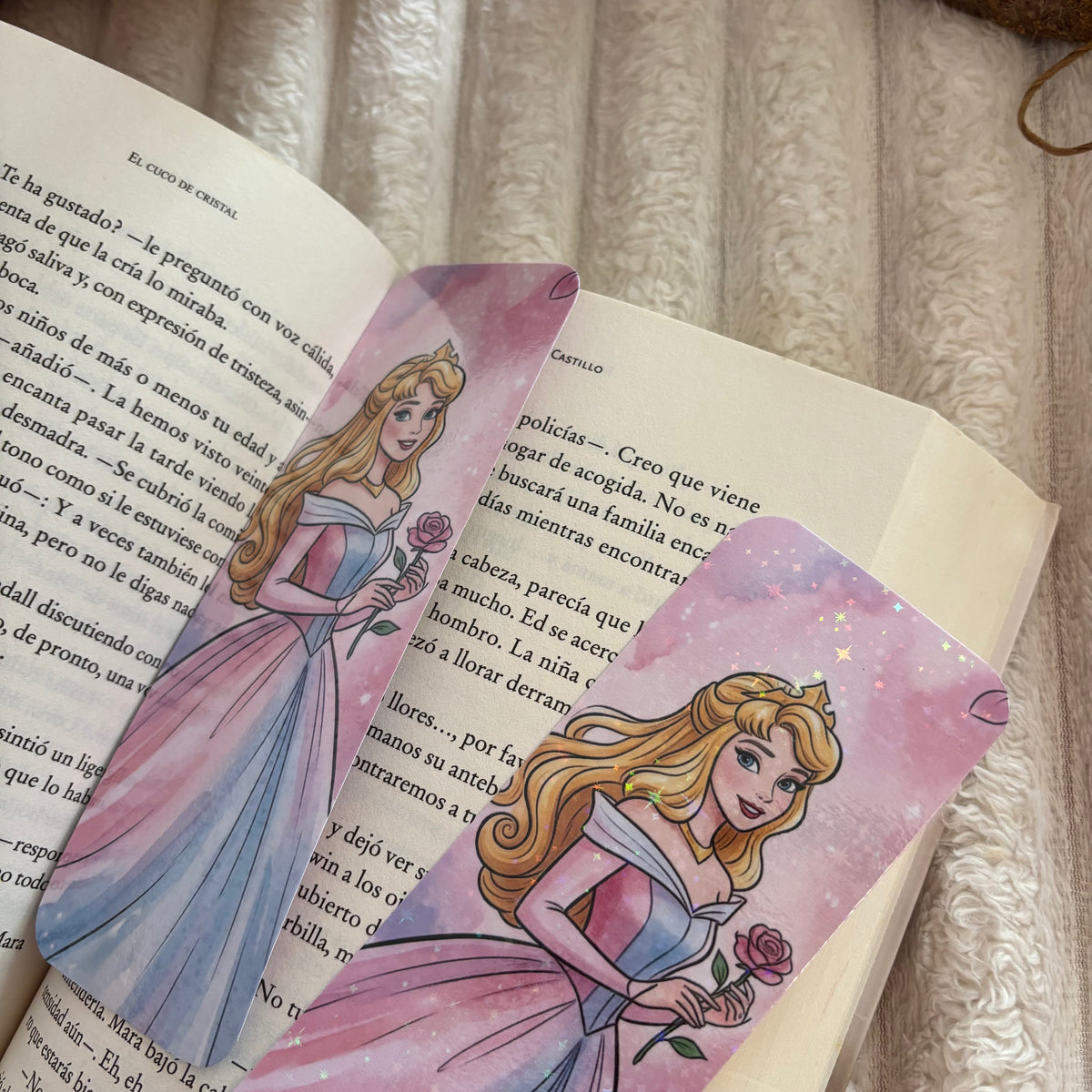 Marcapáginas princesa Aurora holográfico