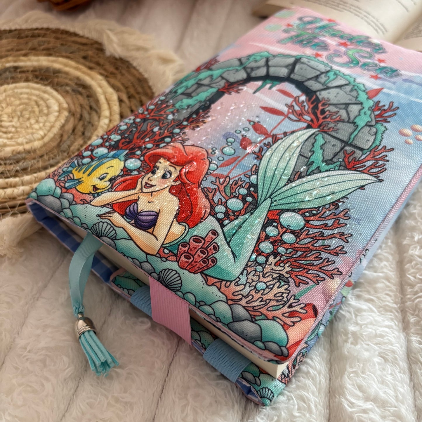 Funda ajustable La sirenita under the sea impermeable
