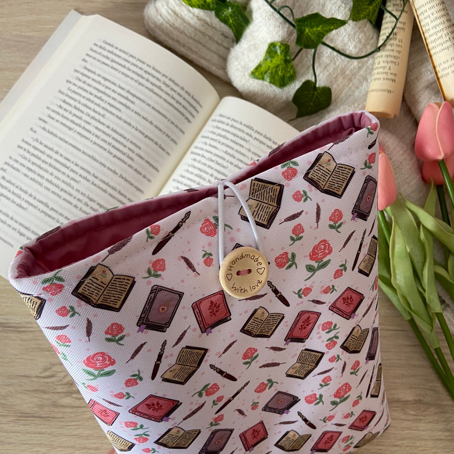 Funda literaria cute books impermeable