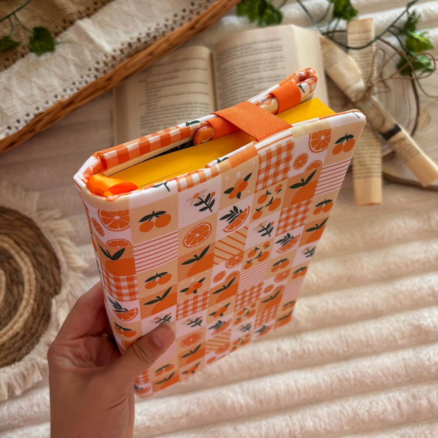 Funda ajustable naranjada impermeable