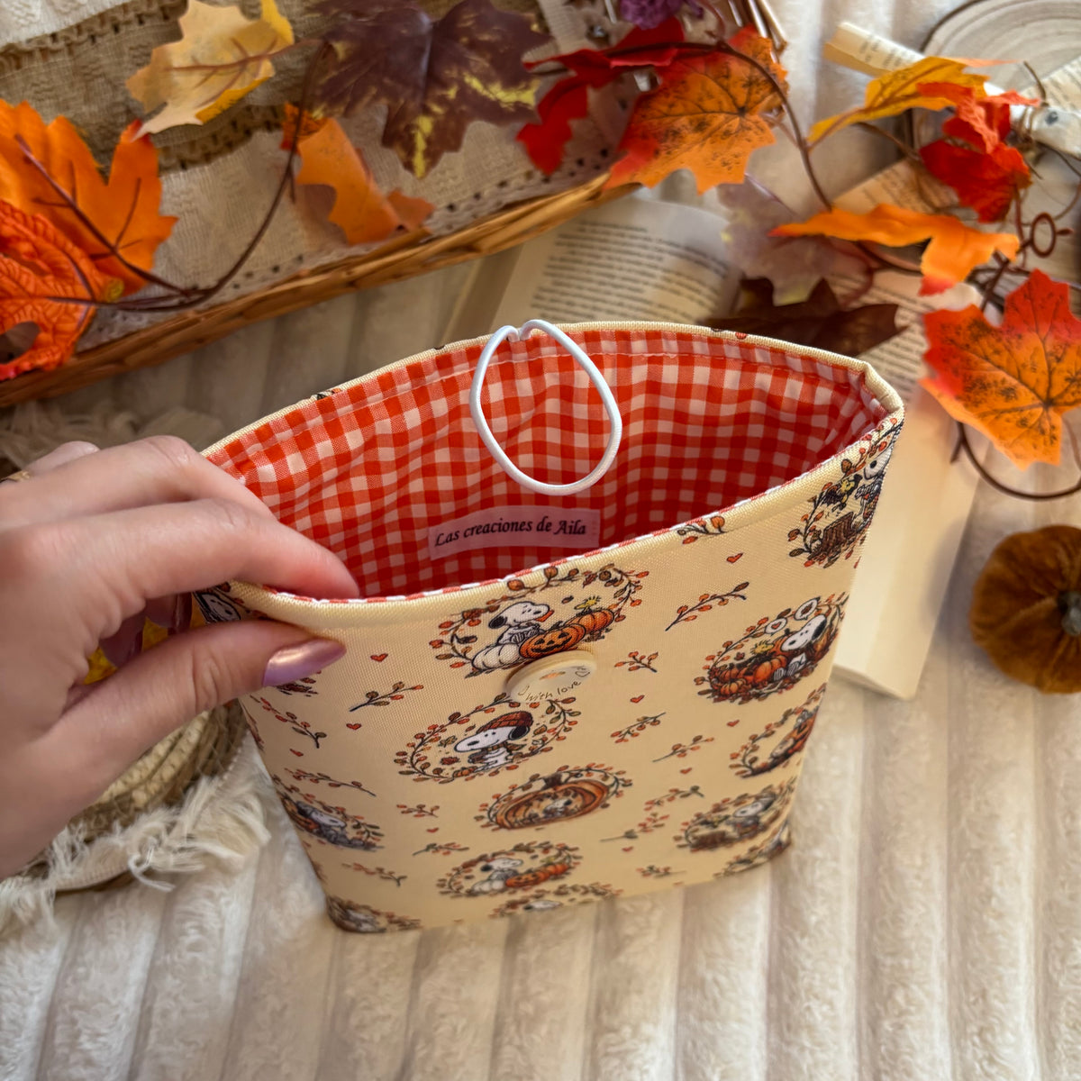 Funda literaria Hello autumn Snoopy impermeable