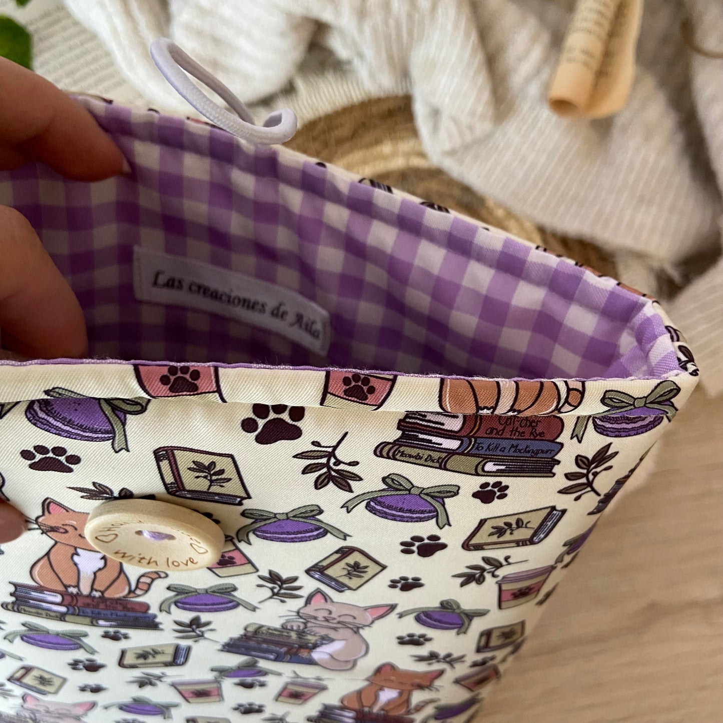 Funda literaria bookish cats