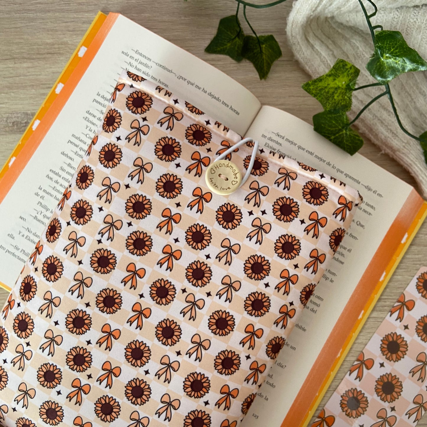 Funda literaria girasoles coquettes