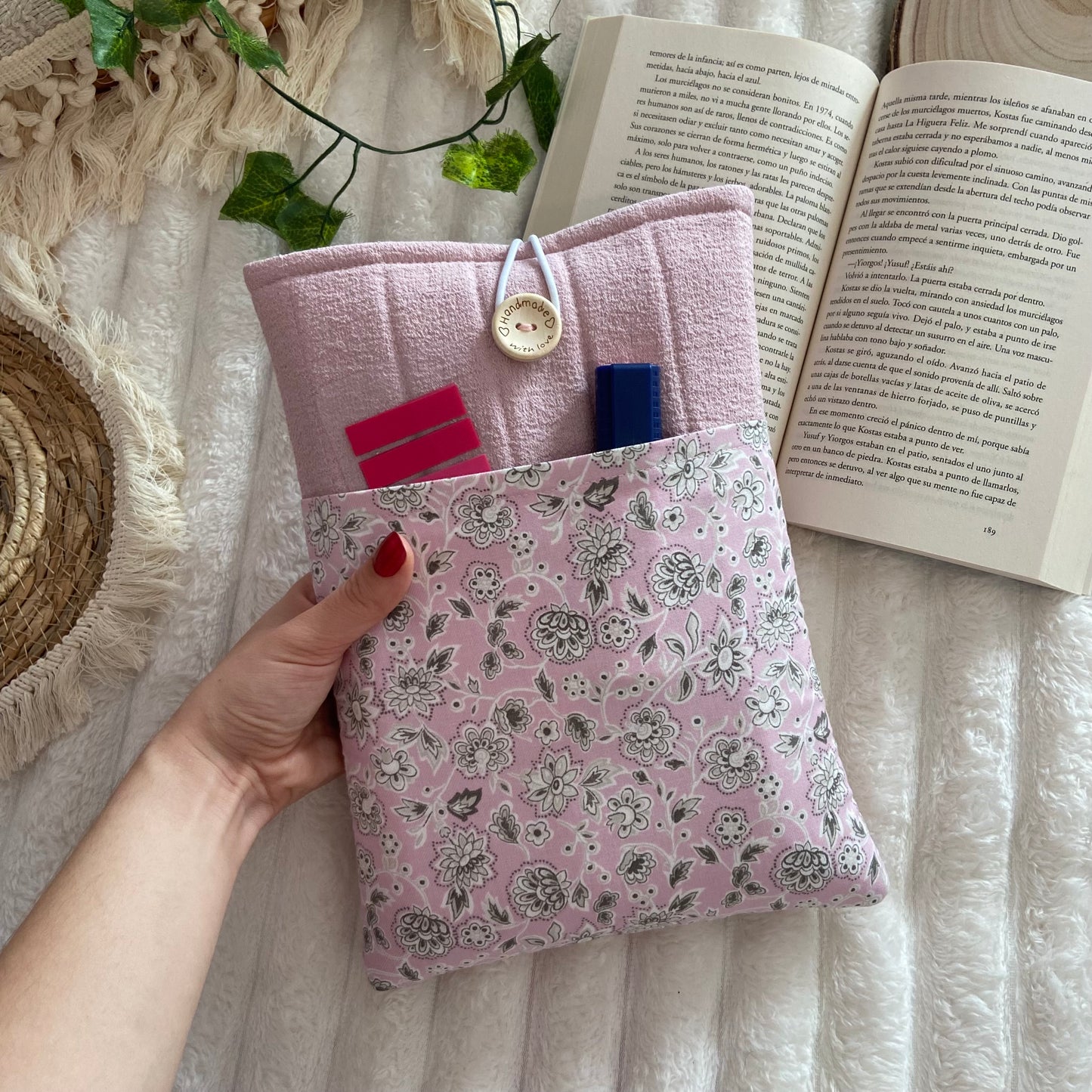 Funda literaria Rosalia con bolsillo
