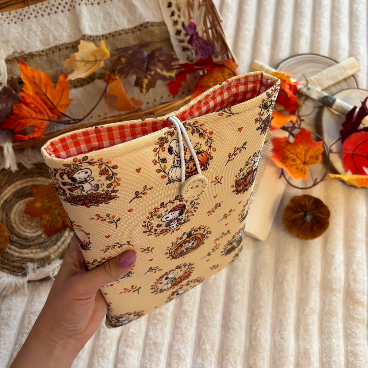 Funda literaria Hello autumn Snoopy impermeable