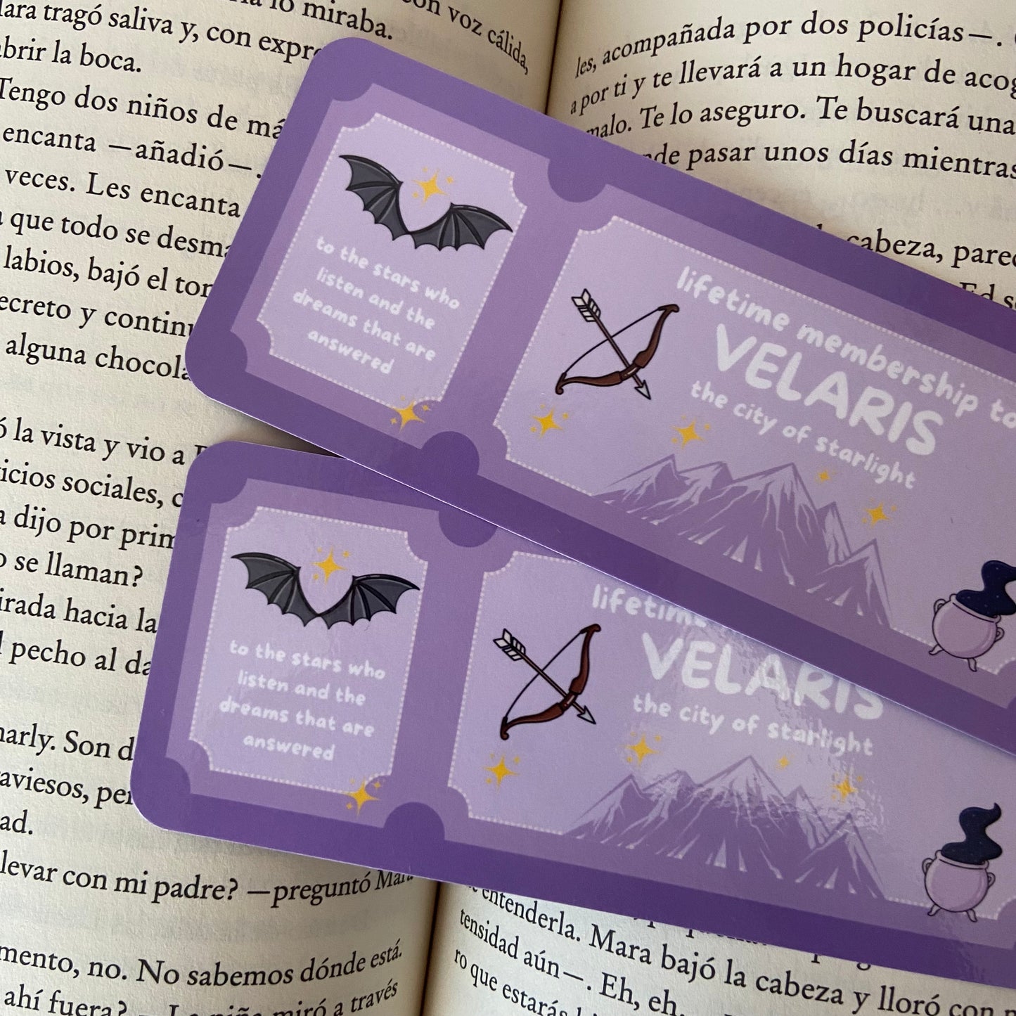Marcapáginas ticket Velaris