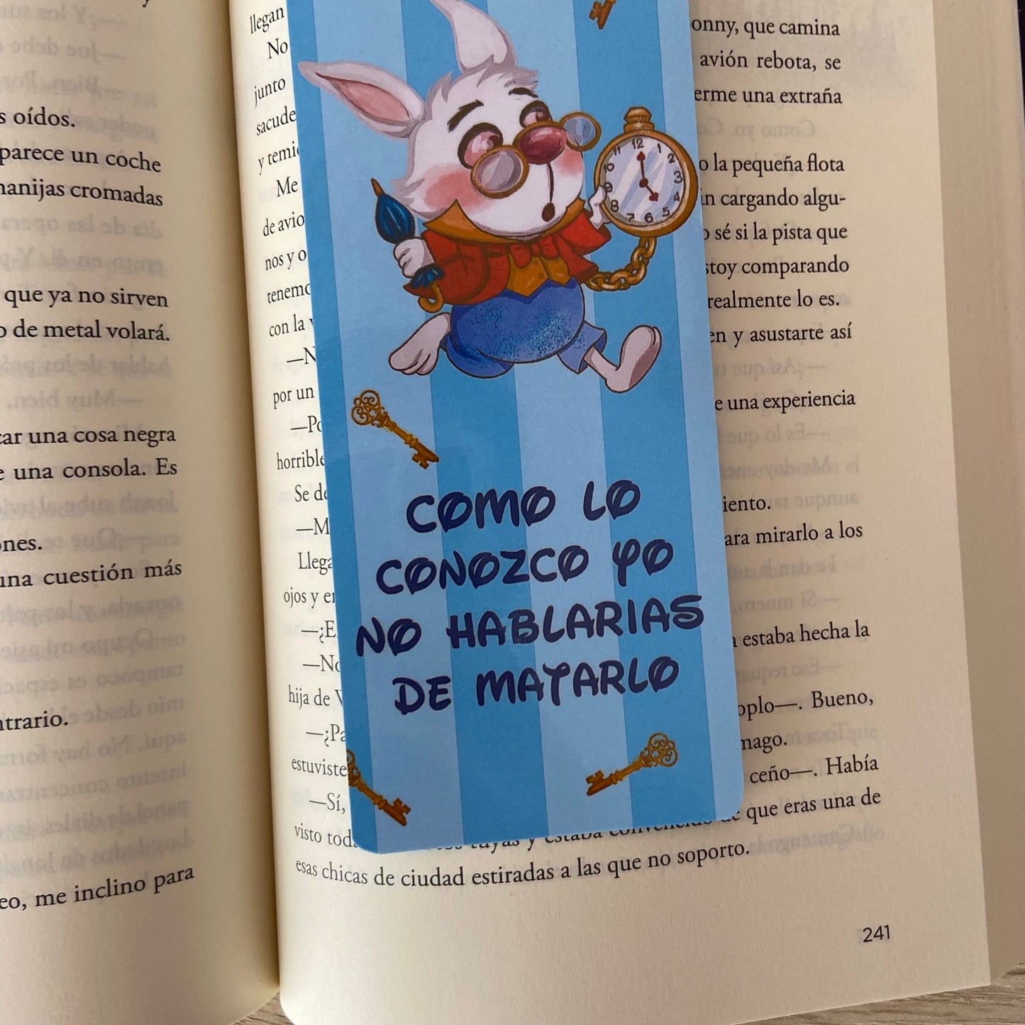 Marcapáginas conejo Alicia