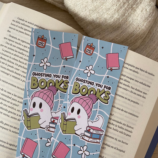 Marcapáginas ghosting you for books