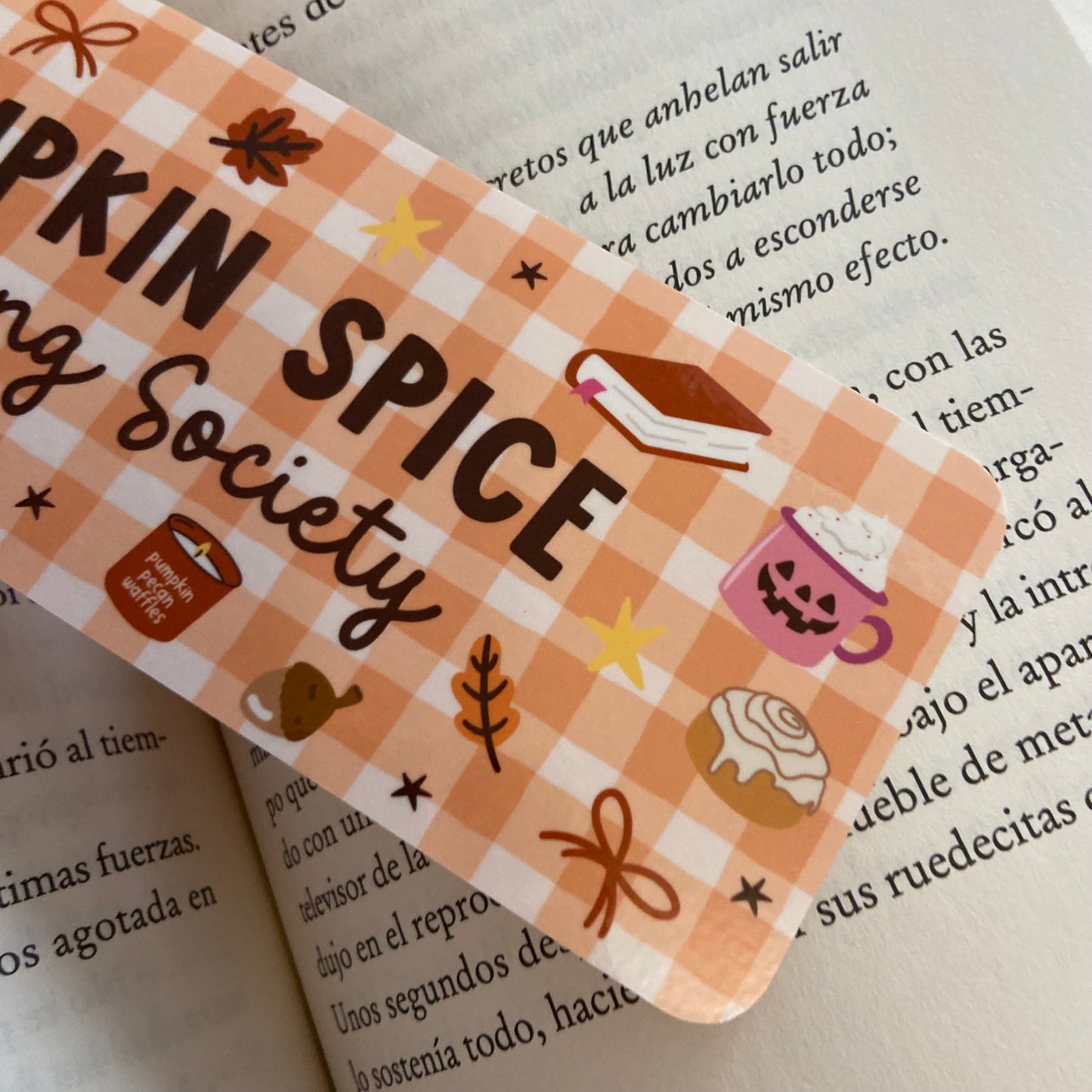 Marcapáginas Pumpkin spice reading society