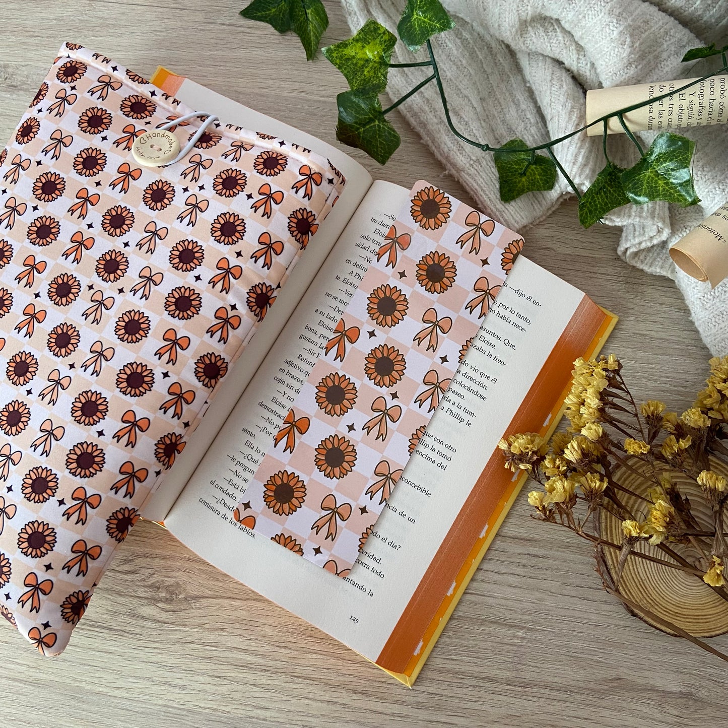 Funda literaria girasoles coquettes