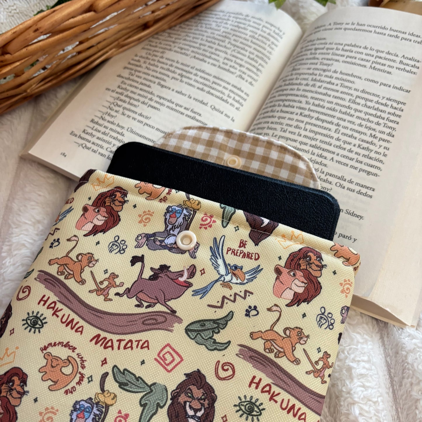 Funda kindle/kobo Rey León impermeable