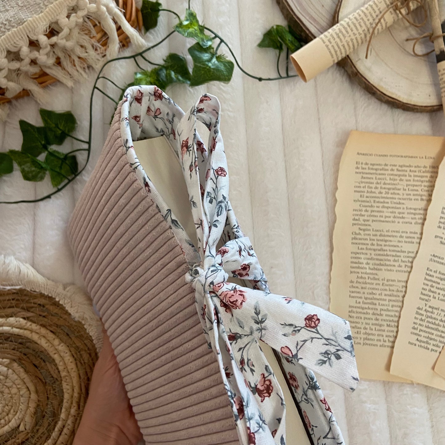 Funda literaria Boston de pana