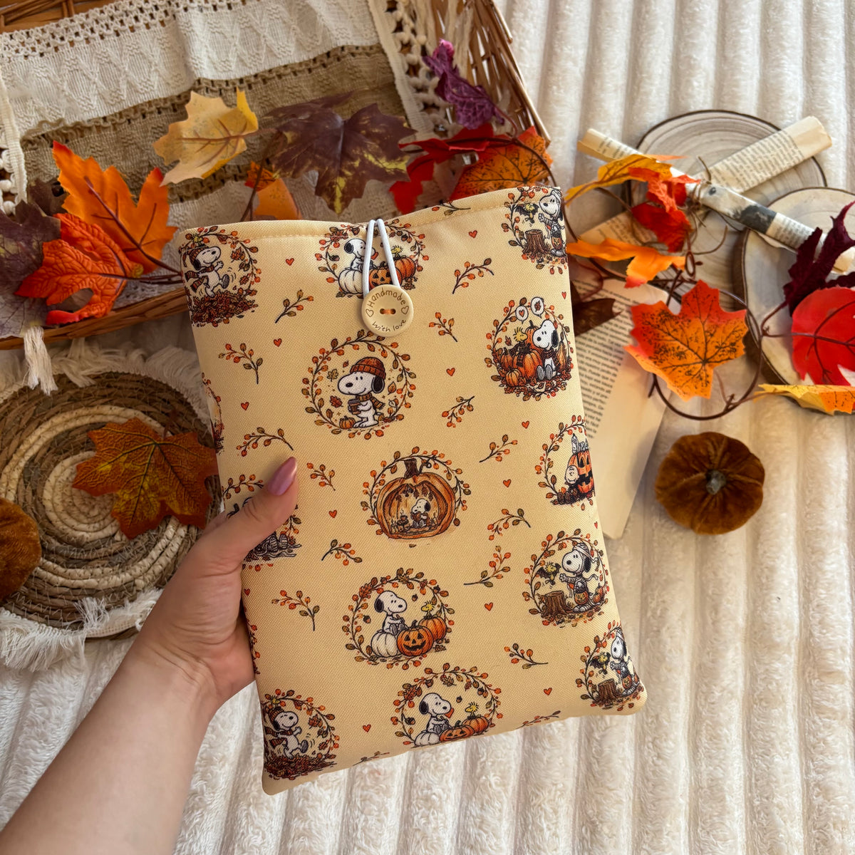 Funda literaria Hello autumn Snoopy impermeable
