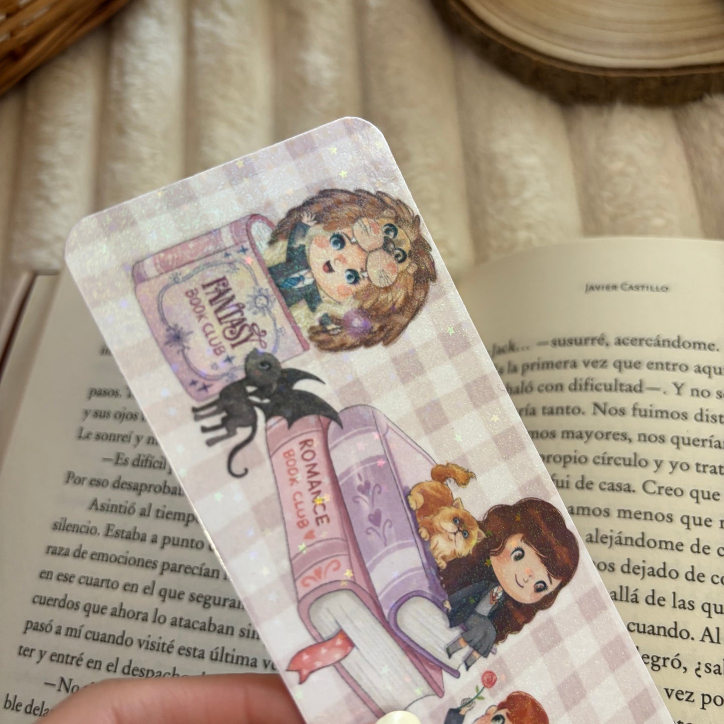 Marcapáginas Luna, Harry, Ron y Hermione holográfico