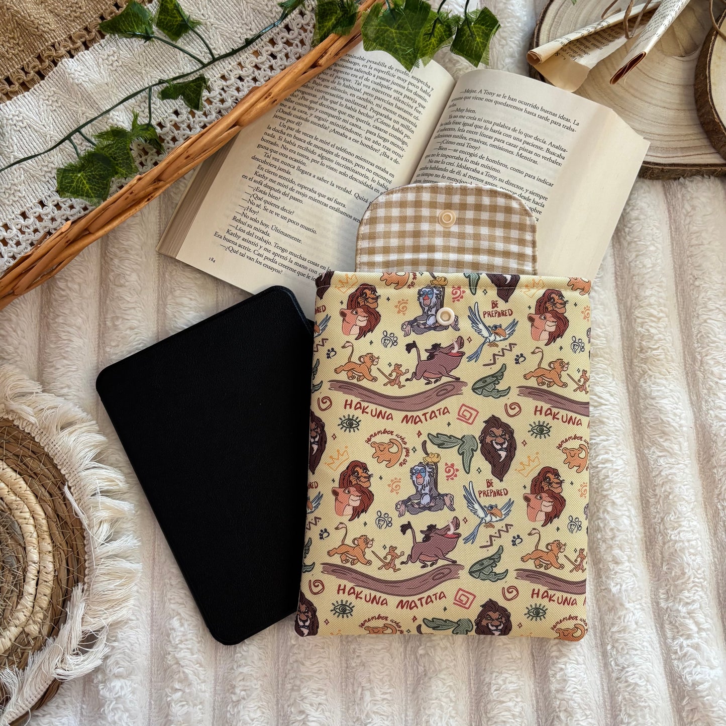 Funda kindle/kobo Rey León impermeable