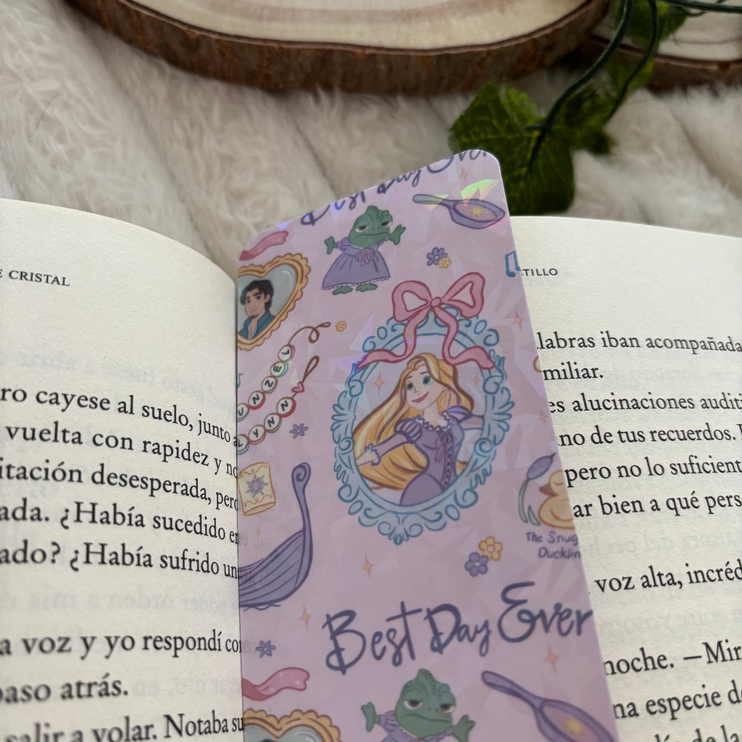 Marcapáginas Rapunzel holográfico