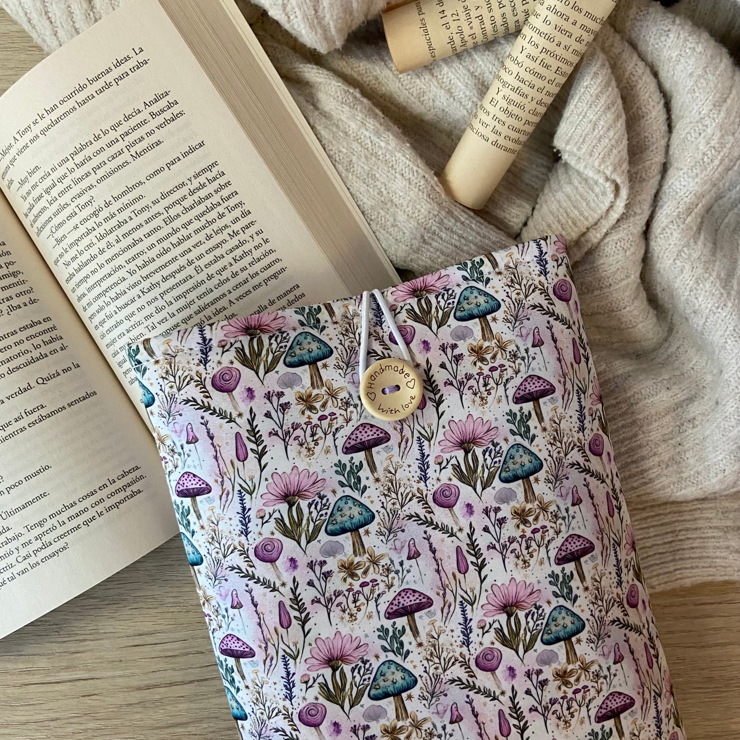 Funda literaria jardín mágico