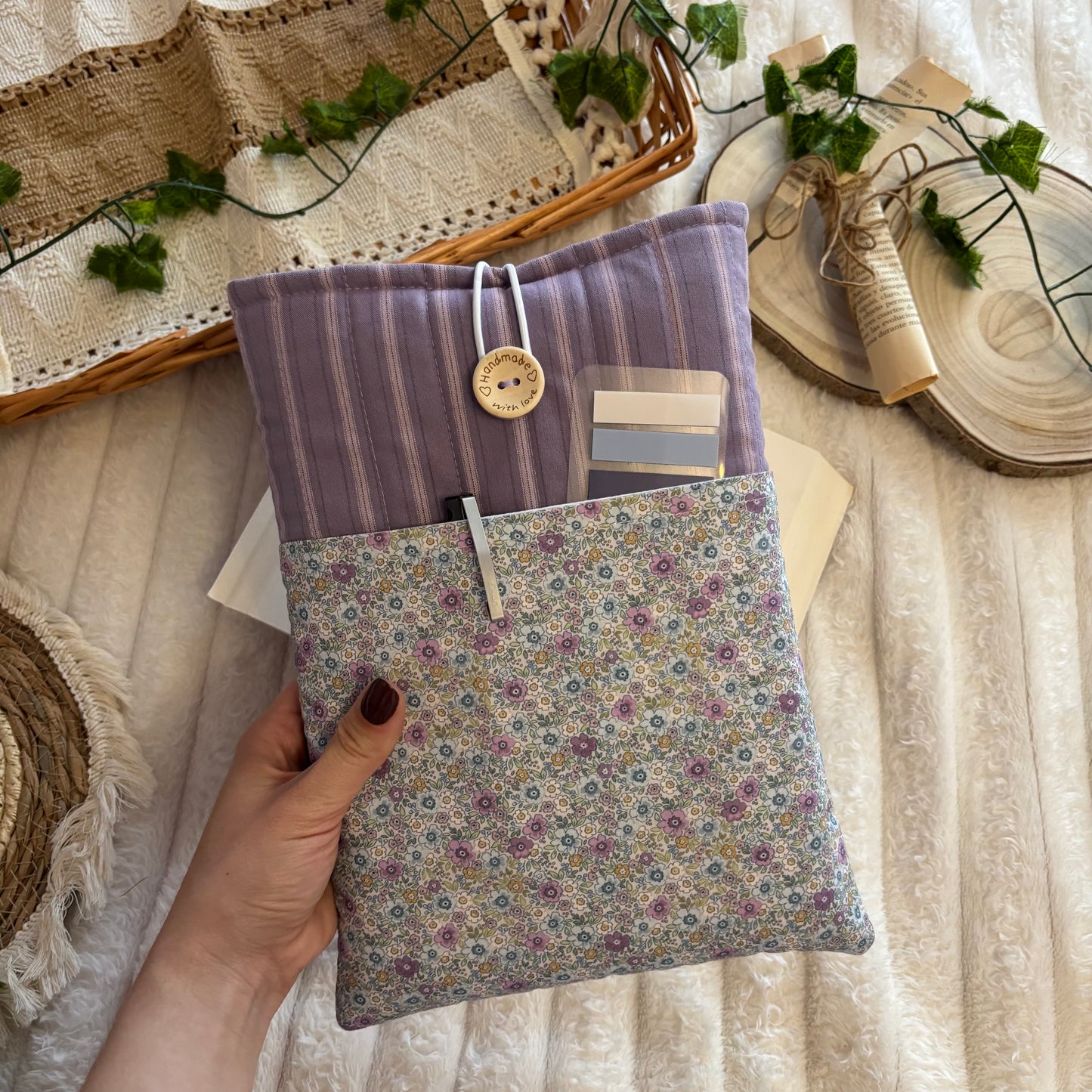 Funda literaria Ibiza con bolsillo