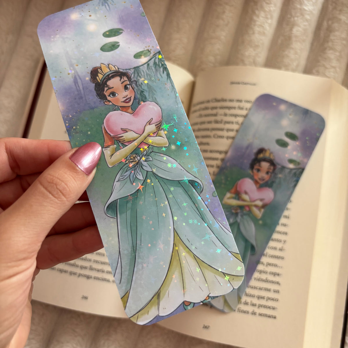 Marcapáginas princesa Tiana holográfico