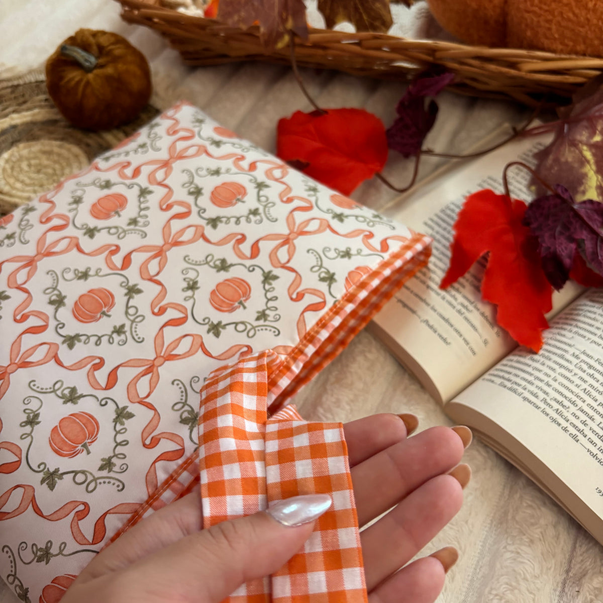 Funda literaria cute pumpkin