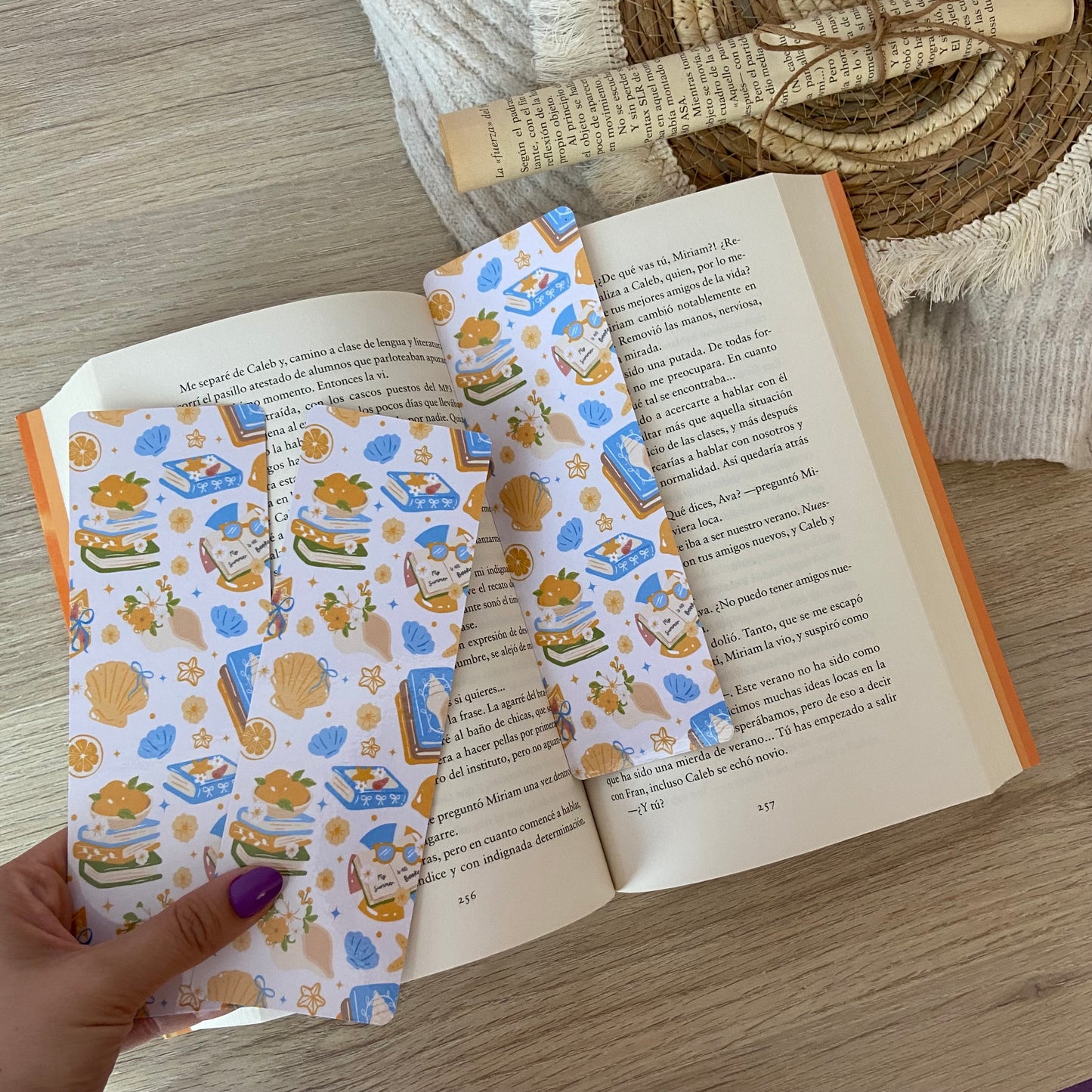 Marcapáginas summer and books
