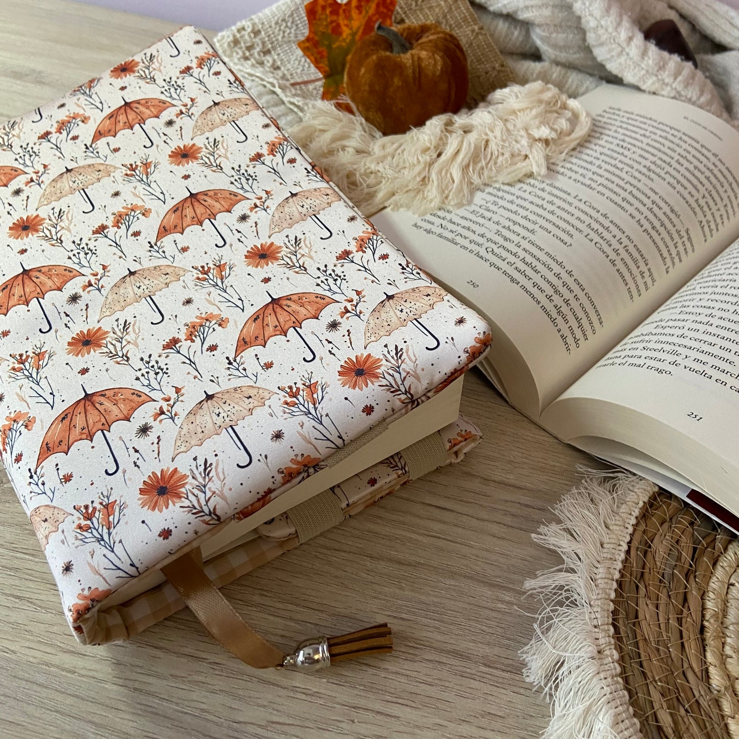 Funda ajustable paraguas otoñales