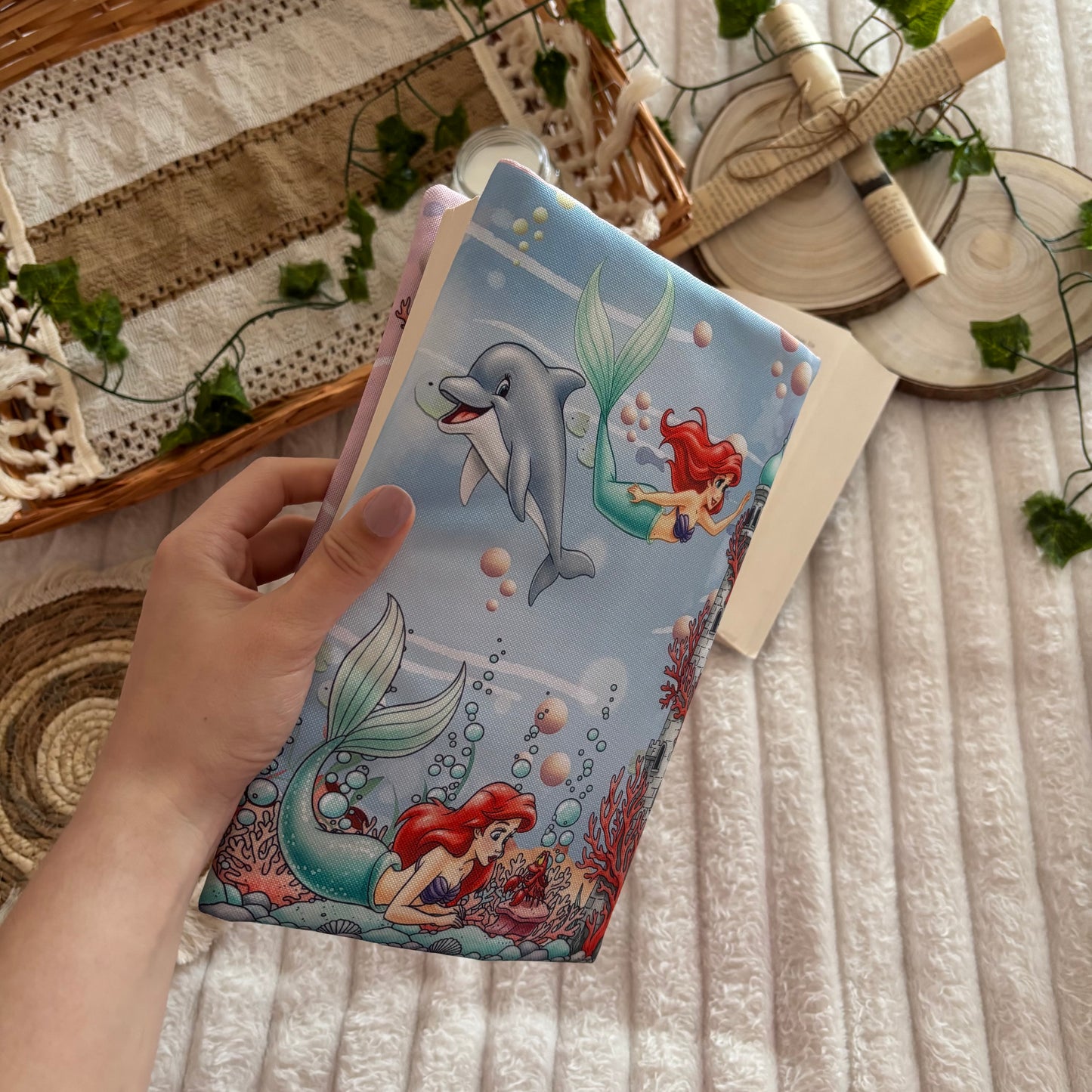 Funda ajustable La sirenita under the sea impermeable