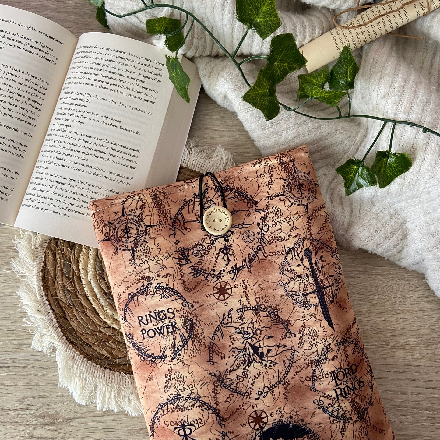 Funda literaria mapa El señor de los anillos