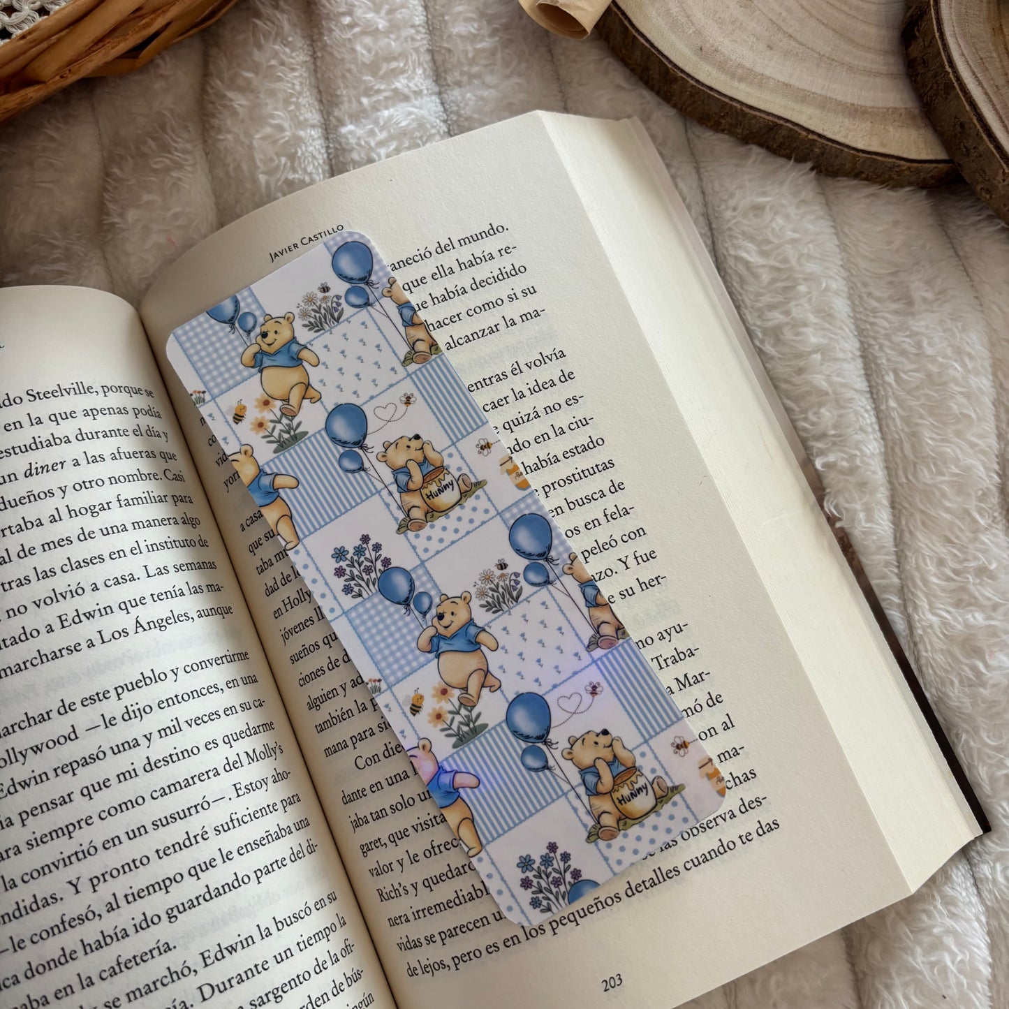 Marcapáginas blue Winnie holográfico
