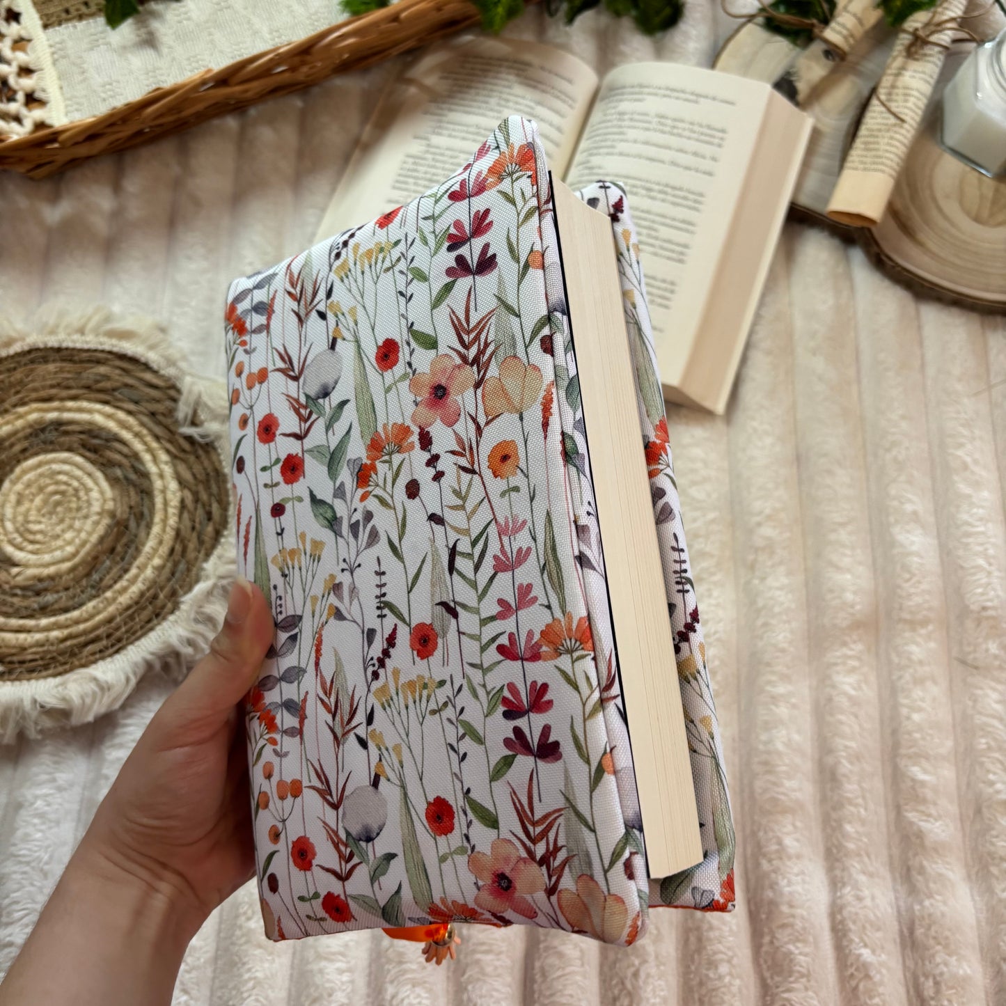 Funda ajustable ramas de flores impermeable