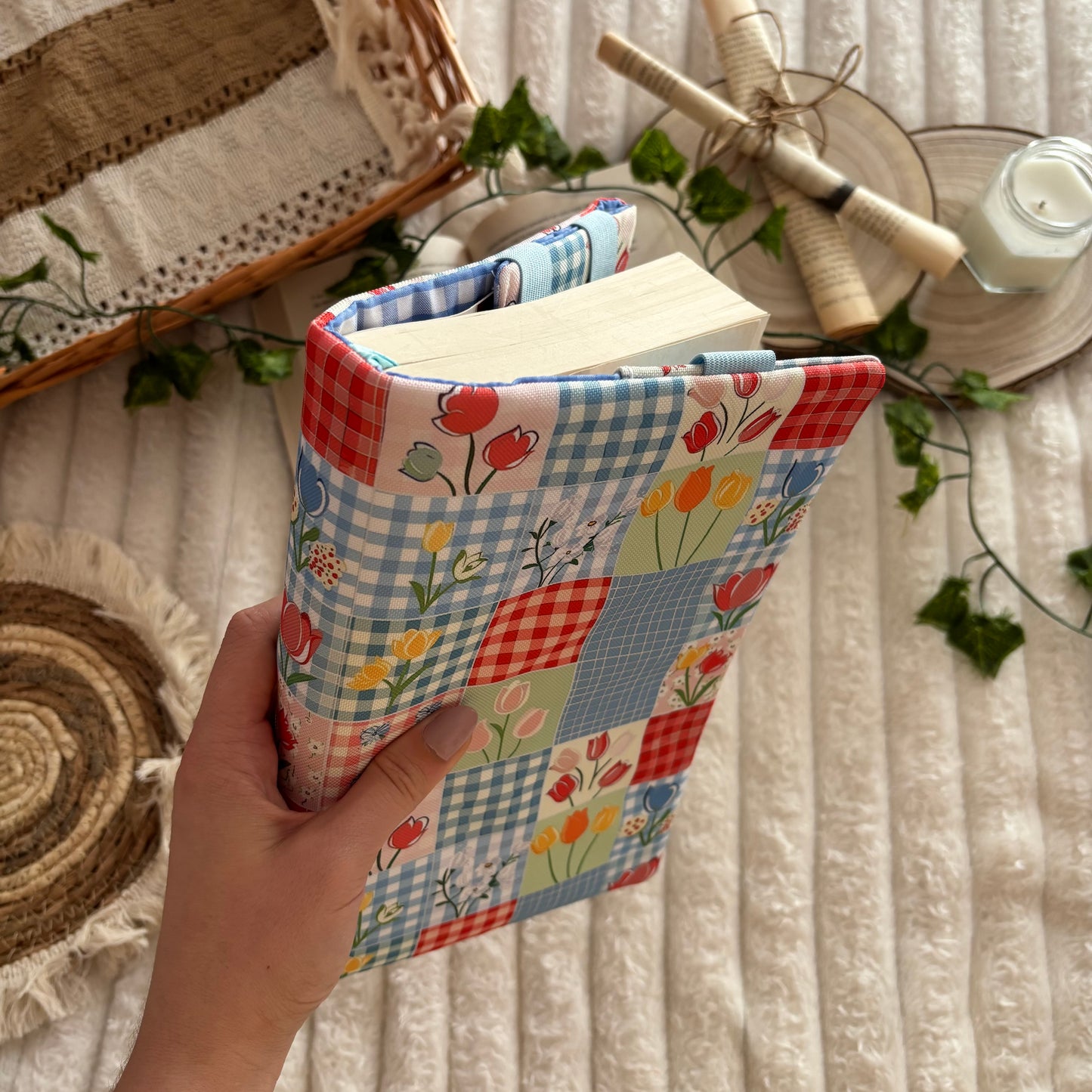 Funda ajustable tulipanes en primavera