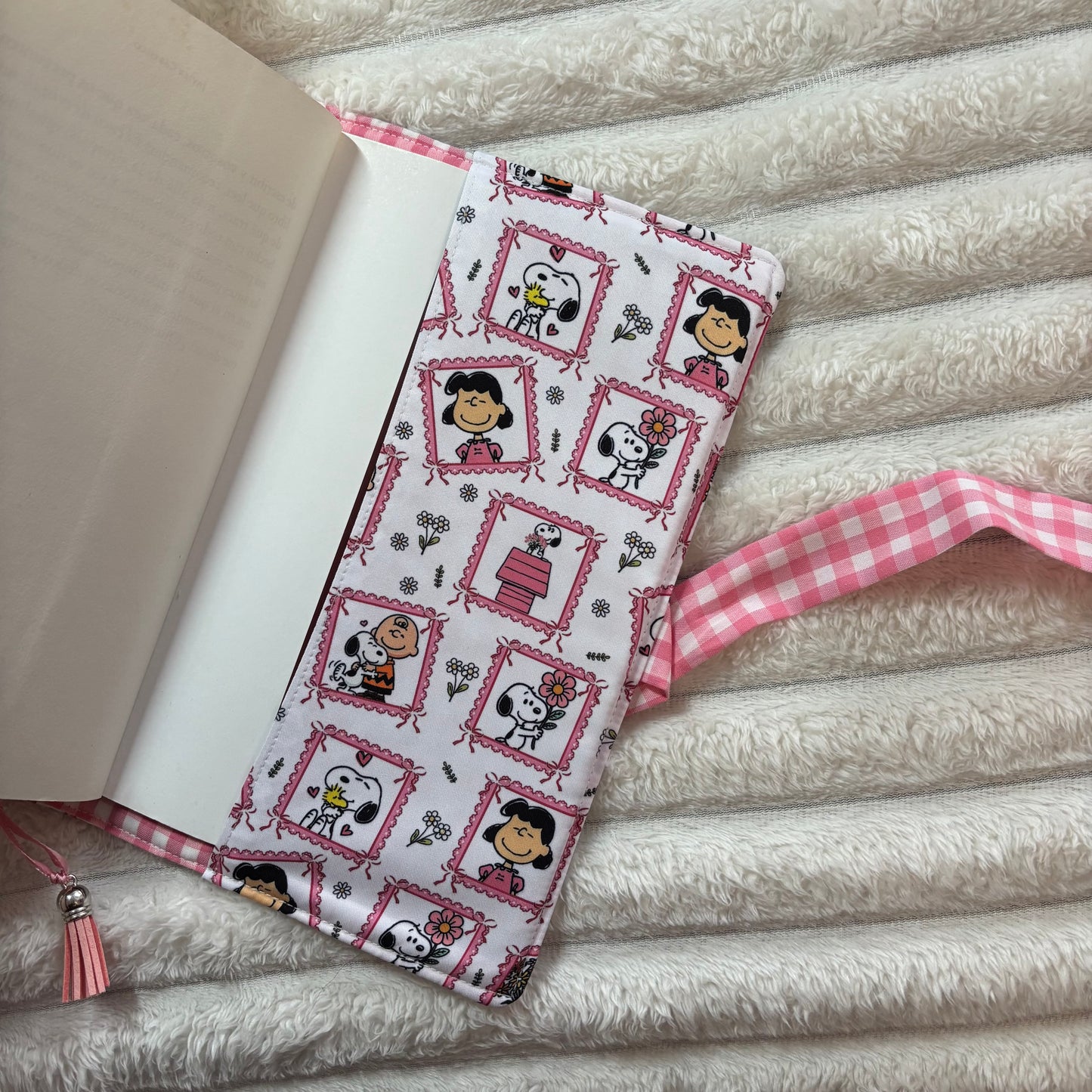 Funda de solapas cuadros de Snoopy