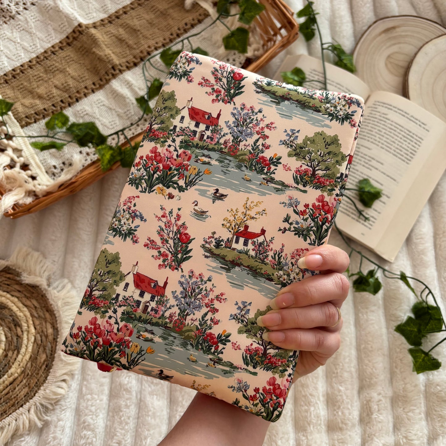 Funda ajustable pueblo primaveral